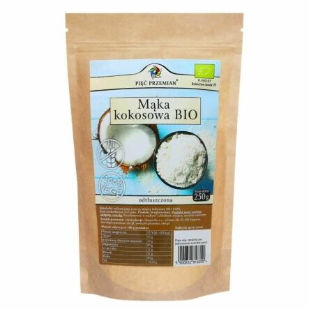 Mąka Kokosowa BIO 250 g - Pięć Przemian