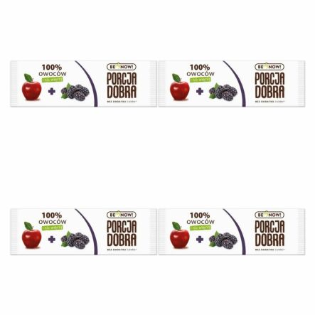 4 x Baton Przekąska Jabłkowo-Jeżynowa 16 g Porcja Dobra