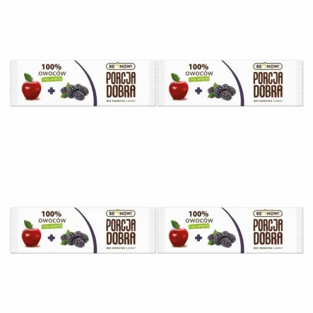 4 x Baton Przekąska Jabłkowo-Jeżynowa 16 g Porcja Dobra