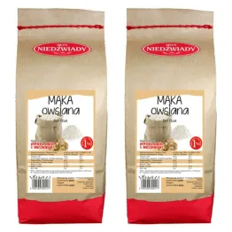 2 x Mąka Owsiana Pełnoziarnista Typ 2000 1 kg - Młyn Niedźwiady