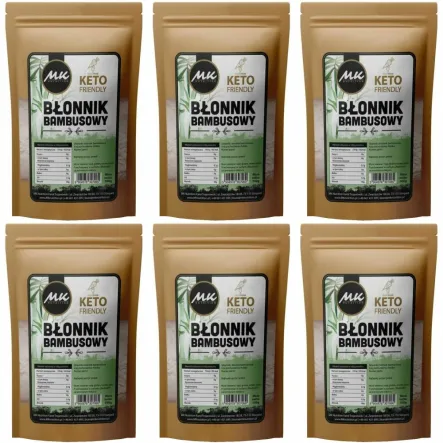 6 x Błonnik Bambusowy 500 g - MK Nutrition - Mąka Bambusowa