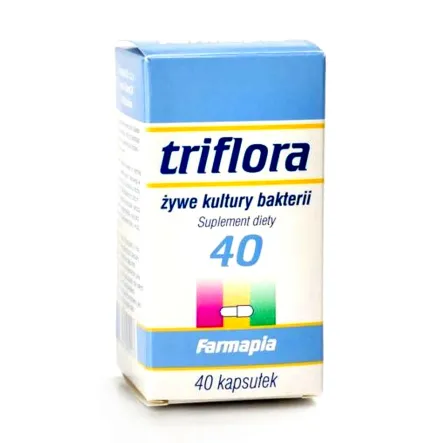 Triflora Żywe Kultury Bakterii 40 Kapsułek - Farmapia