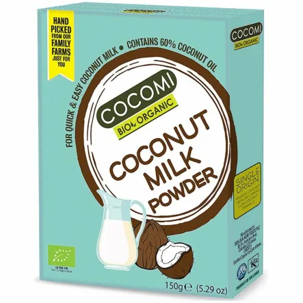 Kokosowa Alternatywa Mleka w Proszku Napój Kokosowy w Proszku Bio 150 g Cocomi - Przecena Krótka Data Minimalnej Trwałości