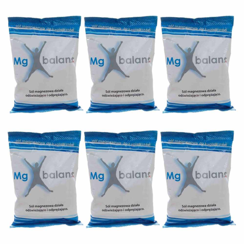 Zestaw 6 x Mg Balans - Sól Magnezowa do Kąpieli Stóp 200 g