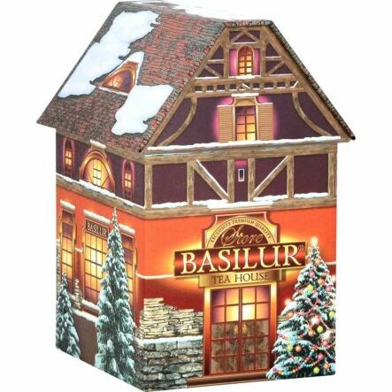 Herbata Czarna Liściasta z Dodatkami - CHRISTMAS HOUSE Puszka 100 g - BASILUR
