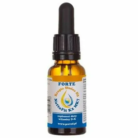 Kropla Słońca Witamina D3 + NattoFit K2 MK7 FORTE 20 ml - Proved