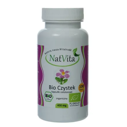 Czystek Bio 400 mg 100 kapsułek Natvita - Suplement Diety