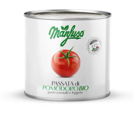Passata Pomidorowa Bio 2,5 kg - Manfuso - Sos pomidorowy Opakowanie Ekonomiczne