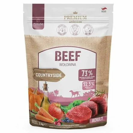 Karma Sucha dla Psów Dorosłych WOŁOWINA 1 kg - Pokusa