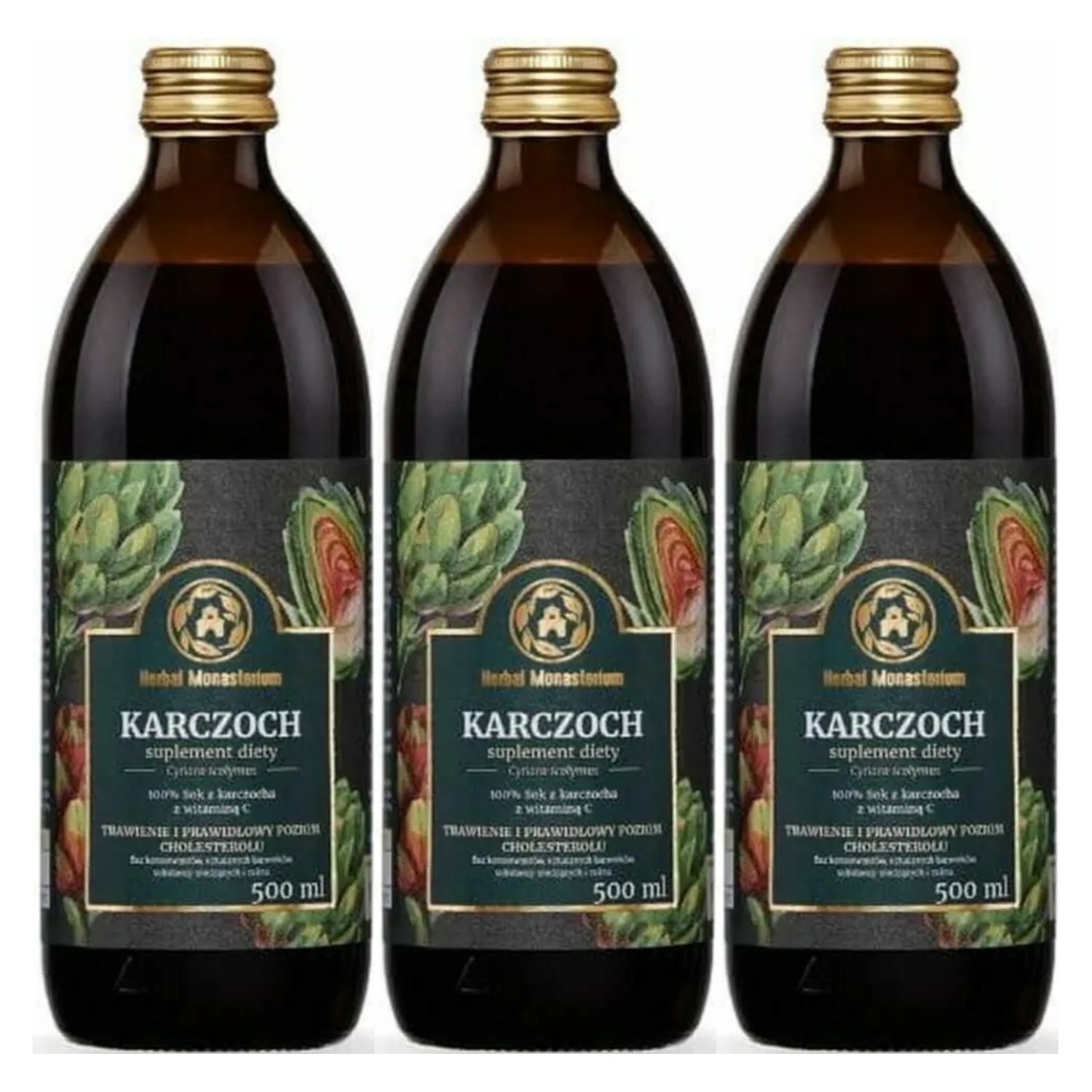 3 x Karczoch 500 ml - Herbal Monasterium
