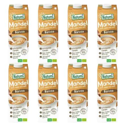 8 x Napój Migdałowy Barista Bez Dodatku Cuku Bio 1 L - Natumi