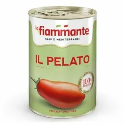 Pomidory Włoskie Pelati Bez Skórki w Soku Pomidorowym 400 g (240 g) - La Fiammante