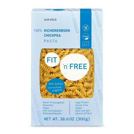 Makaron Świderki z Ciecierzycy Bezglutenowy Bio 300 g - Alb-Gold 