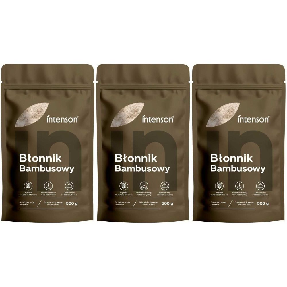 3 x Błonnik Bambusowy KETO 500 g - Intenson