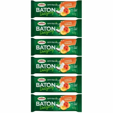 6 x Baton Daktylowy z Kokosem i Morelami 40 g - Targroch