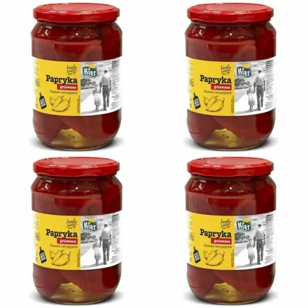 4 x Papryka Grillowana Czerwona 690 g (400 g) - Kier