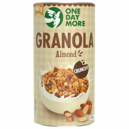 Granola Migdałowa z Białym Makiem Crunchy 450 g - One Day More (data: 31.03.2026)