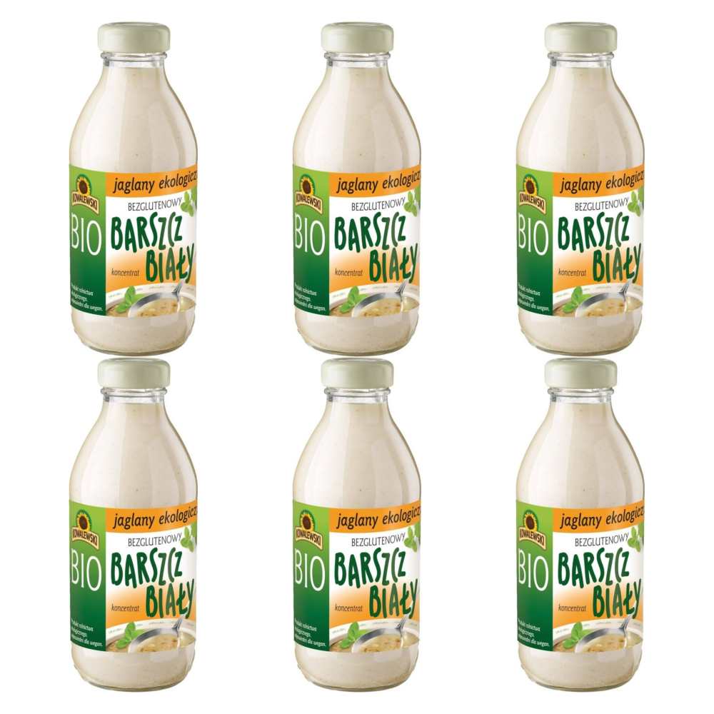 6 x Barszcz Biały Jaglany Bezglutenowy Koncentrat Bio 320 ml - Kowalewski