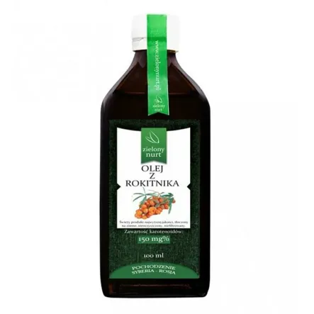 Olej z Rokitnika 150 mg% karotenoidów 100 ml - Zielony Nur