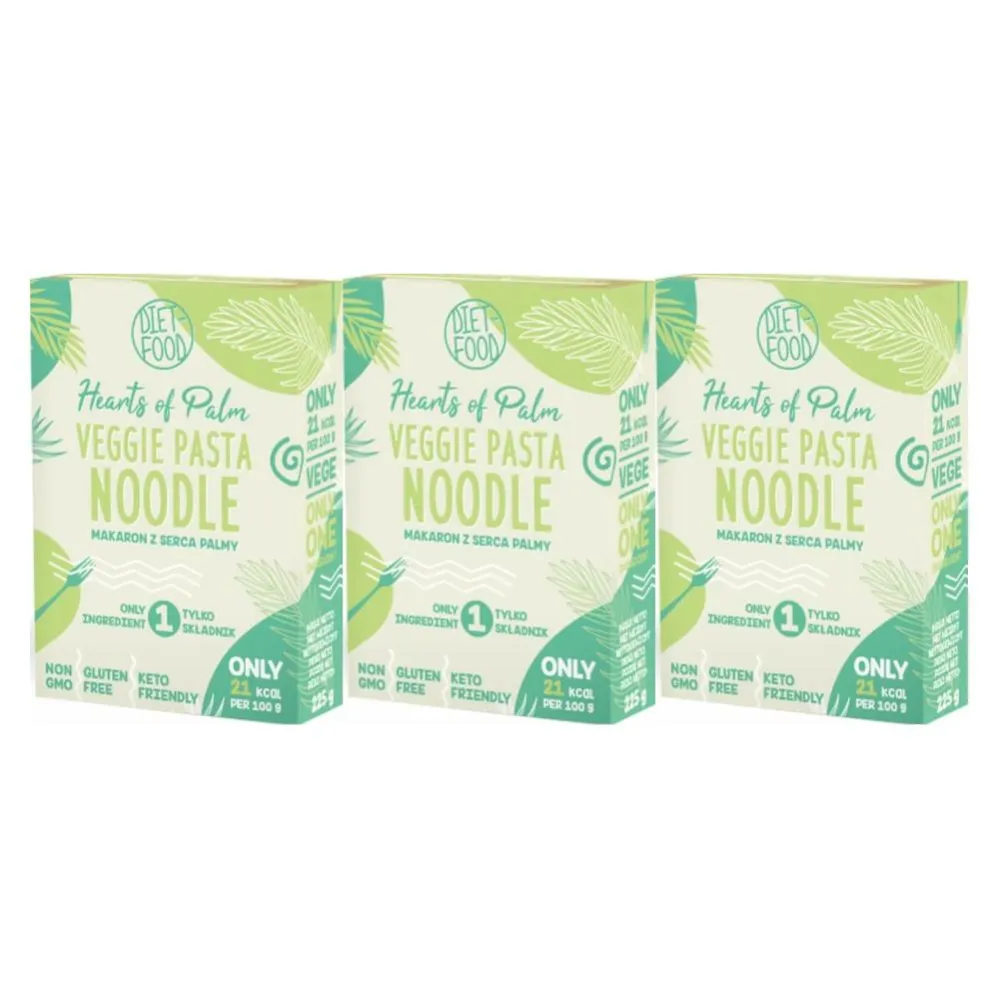 3 x Makaron z Serca Palmy Noodle Vaccum Pudełko 255 g - Diet Food