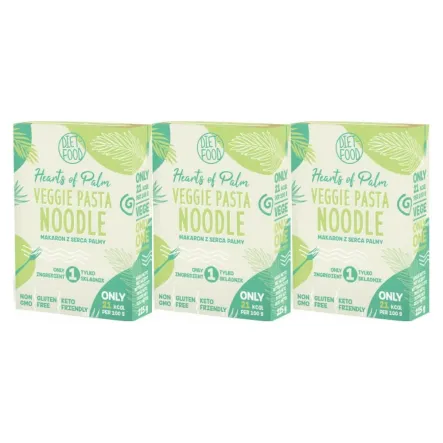 3 x Makaron z Serca Palmy Noodle Vaccum Pudełko 255 g - Diet Food