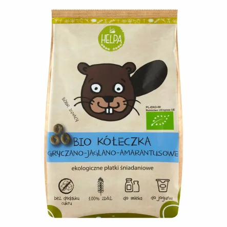 Kółeczka Gryczano - Jaglano - Amarantusowe Bez Dodatku Cukru Bio160 g - Helpa