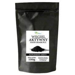 Węgiel Aktywny Drzewny w Proszku FCC Spożywczy 100 g - Vitafarm