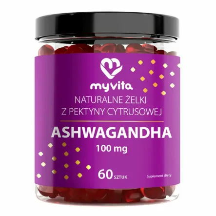 Żelki Naturalne ASHWAGANDHA 60 sztuk - MyVita