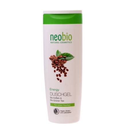 Żel Pod Prysznic z Kofeiną i Zieloną Herbatą Eko 250 ml - Neobio - Wyprzedaż