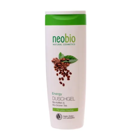 Żel Pod Prysznic z Kofeiną i Zieloną Herbatą Eko 250 ml - Neobio - Wyprzedaż