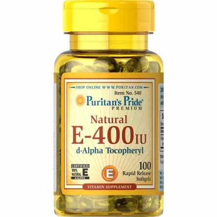 Witamina E 400 IU 100 Kapsułek Puritan's Pride - Wyprzedaż