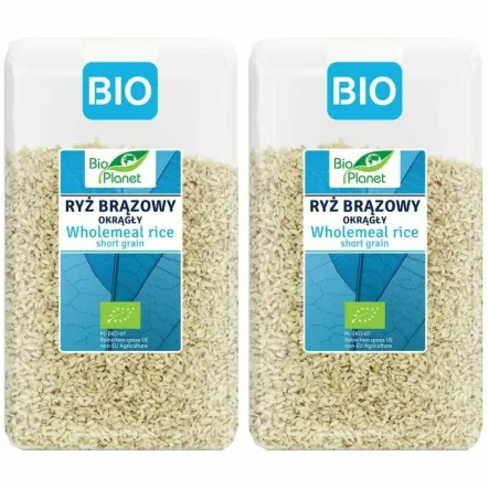 2 x Ryż Brązowy Okrągły Bio 1 kg - Bio Planet