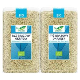 2 x Ryż Brązowy Okrągły Pełnoziarnisty Bio 1 kg - Bio Planet