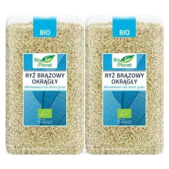2 x Ryż Brązowy Okrągły Pełnoziarnisty Bio 1 kg - Bio Planet
