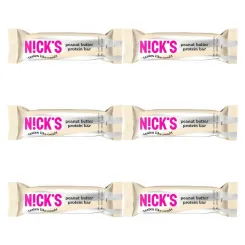 6 x Baton Proteinowy z Orzeszkami Ziemnymi w Mlecznej Czekoladzie 50 g - Nick's
