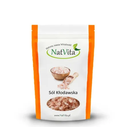 Sól Kamienna Kłodawska Różowa Gruba 1 kg - Natvita