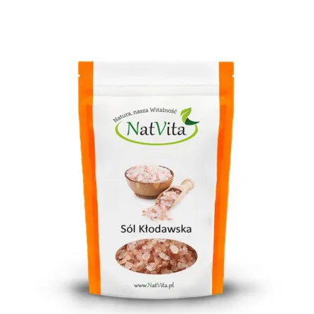 Sól Kamienna Kłodawska Różowa Gruba 1 kg - Natvita