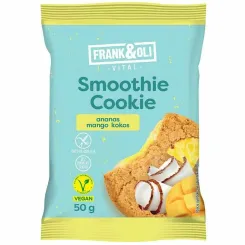 Ciastko Owsiane z Nadzieniem z Kokosa, Ananasa i Mango Bezglutenowe Bez Dodatku Cukru 50 g - Frank andOli