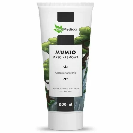 Maść Kremowa Mumio (Minerały z Morza Martwego, Algi, Mocznik) 200 ml - Ekamedica