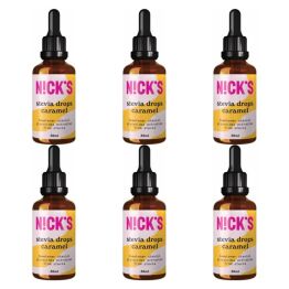 6 x Słodzik w Płynie Stevia Drops Caramel 50 ml - Nicks