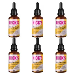 6 x Słodzik w Płynie Stevia Drops Caramel 50 ml - Nicks