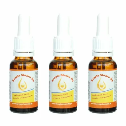 3 x Witamina D3 Kropla Słońca 20ml Żółta Proved