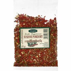 Suszone Pomidory z Czosnkiem i Bazylią 25 g - Visana