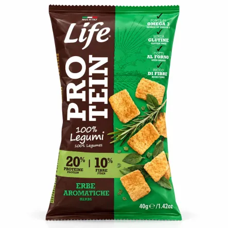 Chipsy Proteinowe z Roślin Strączkowych z Ziołami 40 g - Life Snack
