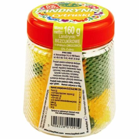 Landrynki Cytruski Bez Cukru 160 g - Aka