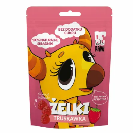 BeRaw Kids Żelki Truskawka Bez Dodatku Cukru 35 g - Purella