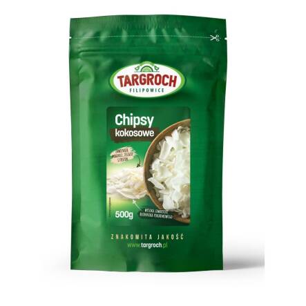 100% Chipsy Kokosowe 500 g - Targroch 