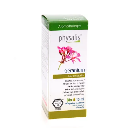 Olejek Eteryczny Geranium Pelargonia Eko 10 ml - Physalis - Wyprzedaż