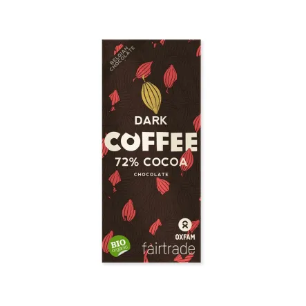 Czekolada Gorzka z Kawałkami Kawy FT Bio 100 g Oxfam