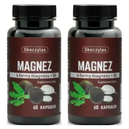 2 x Magnez 4 Formy +Witamina B6 - Czarna Rzepa 60 Kapsułek - Skoczylas